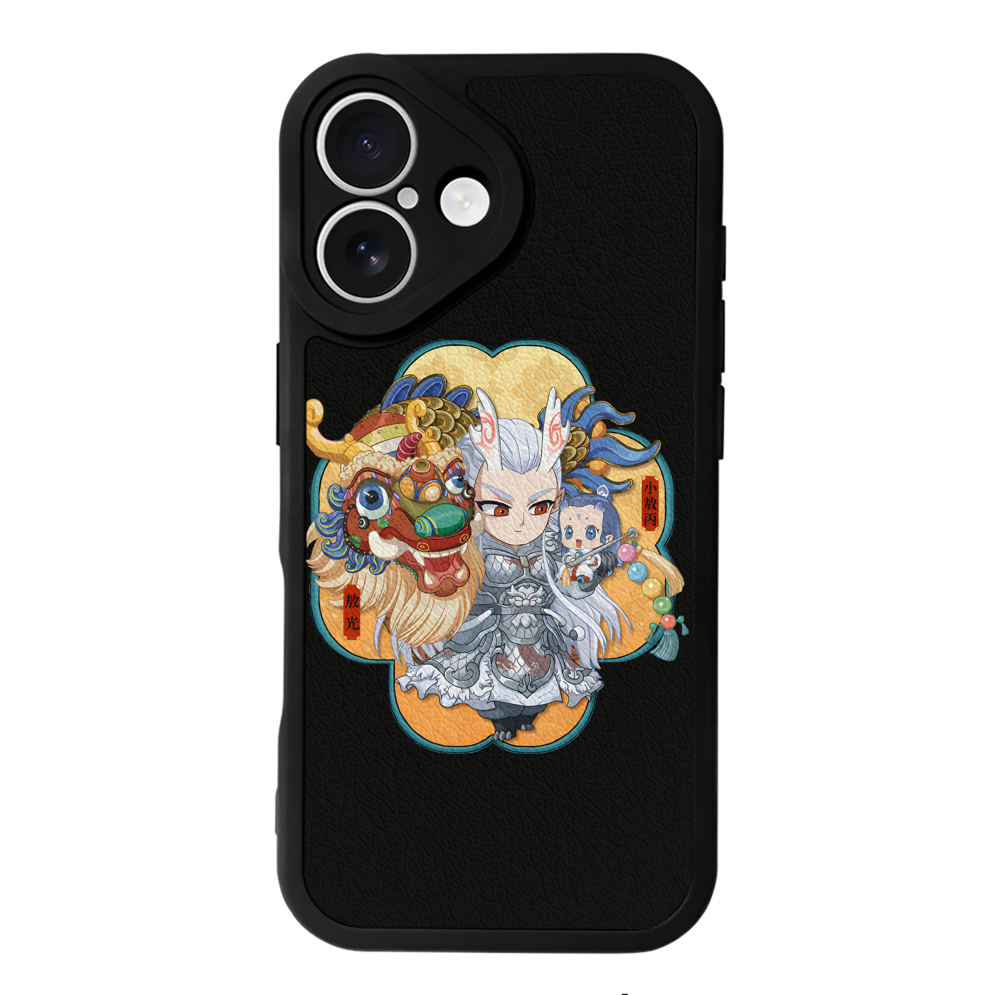 （画像用） Ne Zha 2 ナタ 魔童の大暴れ 【iPhone 16シリーズ対応】シリコンスマホケース（レザー調） 材質：シリコン